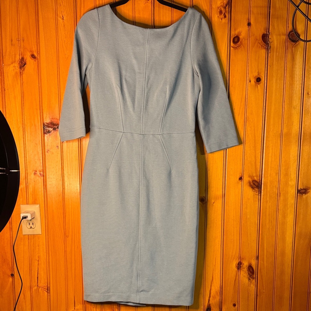 Boden Elegant Blue Long Sleeve Dress